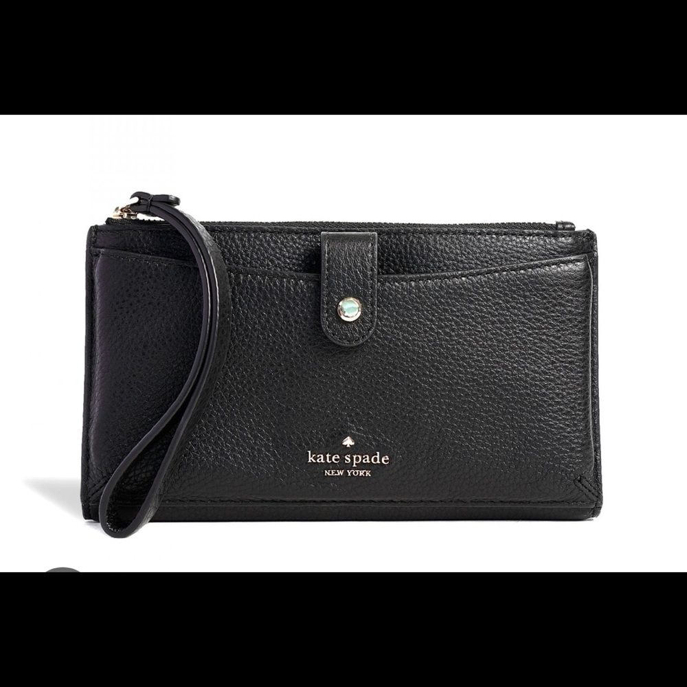 Kate Spade wallet universal phone wristlet in black. Never used new